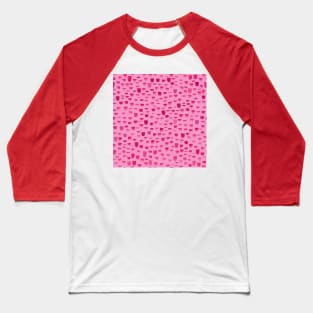 Pink Handmade Brush Strokes Baseball T-Shirt